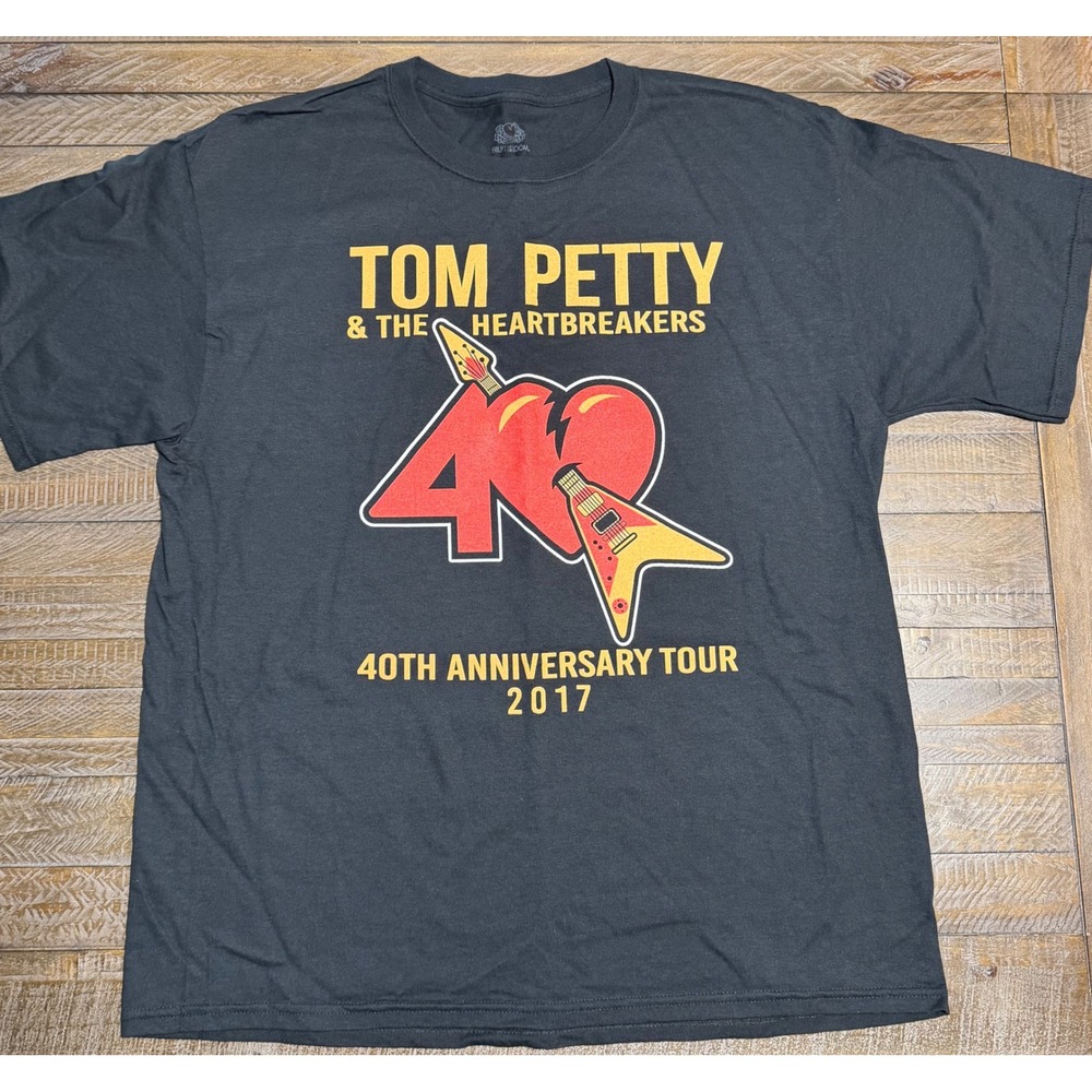 New Tom Petty Heartbreakers 40th Anniversary Tour L Black Shirt